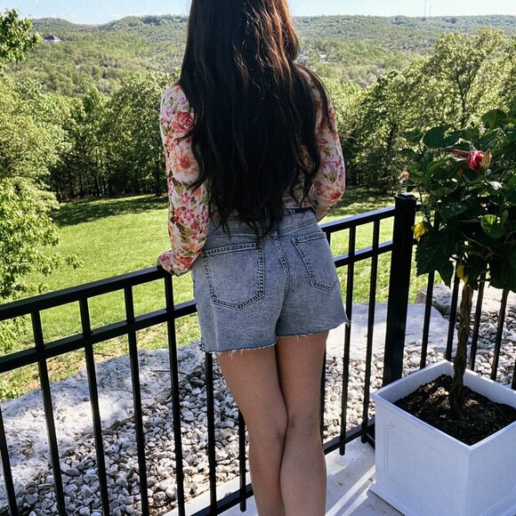 Promesa Floral Long Sleeve Top in Pink and Cream - Picture 7 of 10